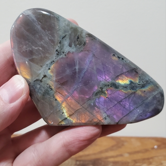 Labradorite Crystal Freeform, Two-Sided Flash, 176 grams - Picture 11 of 17